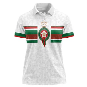 Custom Moroccan Football Women Polo Shirt The Hunt of Atlas Lions