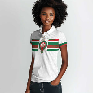 Custom Moroccan Football Women Polo Shirt The Hunt of Atlas Lions