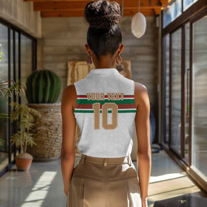 Custom Moroccan Football Women Sleeveless Polo Shirt The Hunt of Atlas Lions