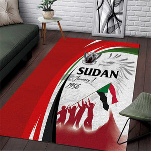 Happy Independence of Sudan Area Rug Soldiers Fight for Homeland - Victory is ours