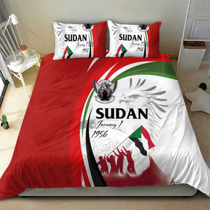 Happy Independence of Sudan Bedding Set Soldiers Fight for Homeland - Victory is ours