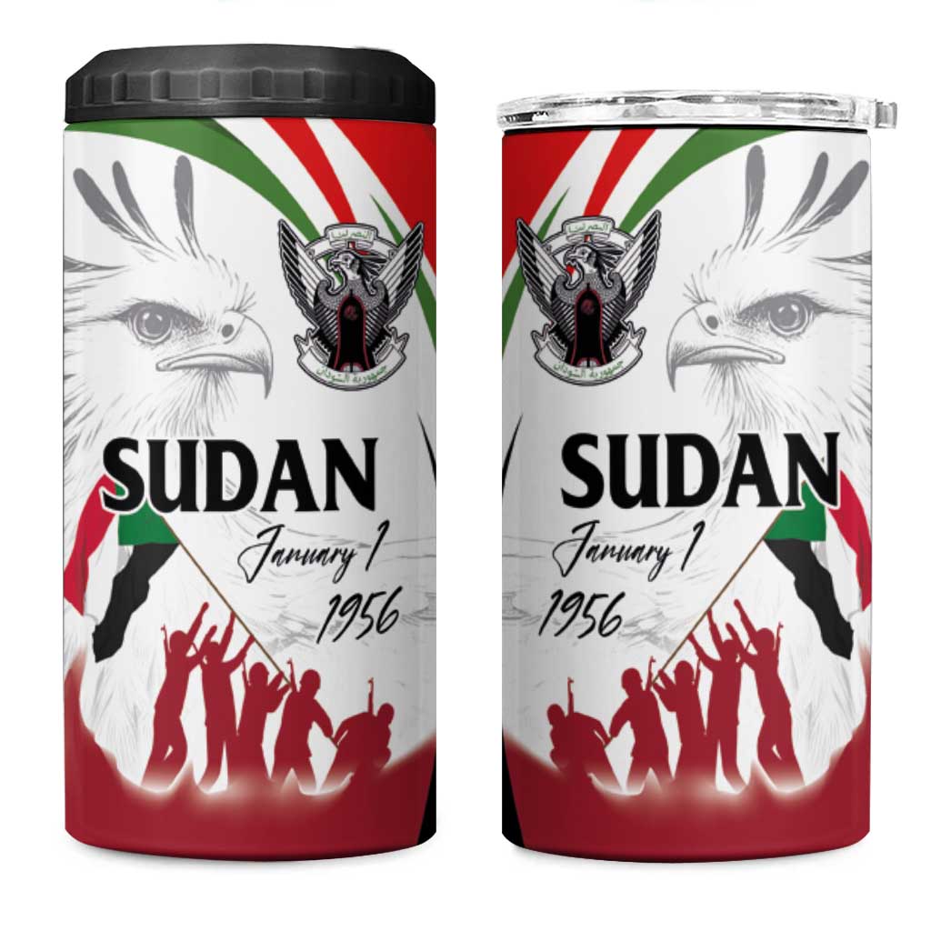 Happy Independence of Sudan 4 in 1 Can Cooler Tumbler Soldiers Fight for Homeland - Victory is ours