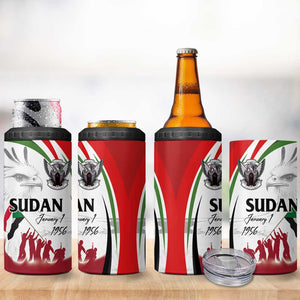 Happy Independence of Sudan 4 in 1 Can Cooler Tumbler Soldiers Fight for Homeland - Victory is ours