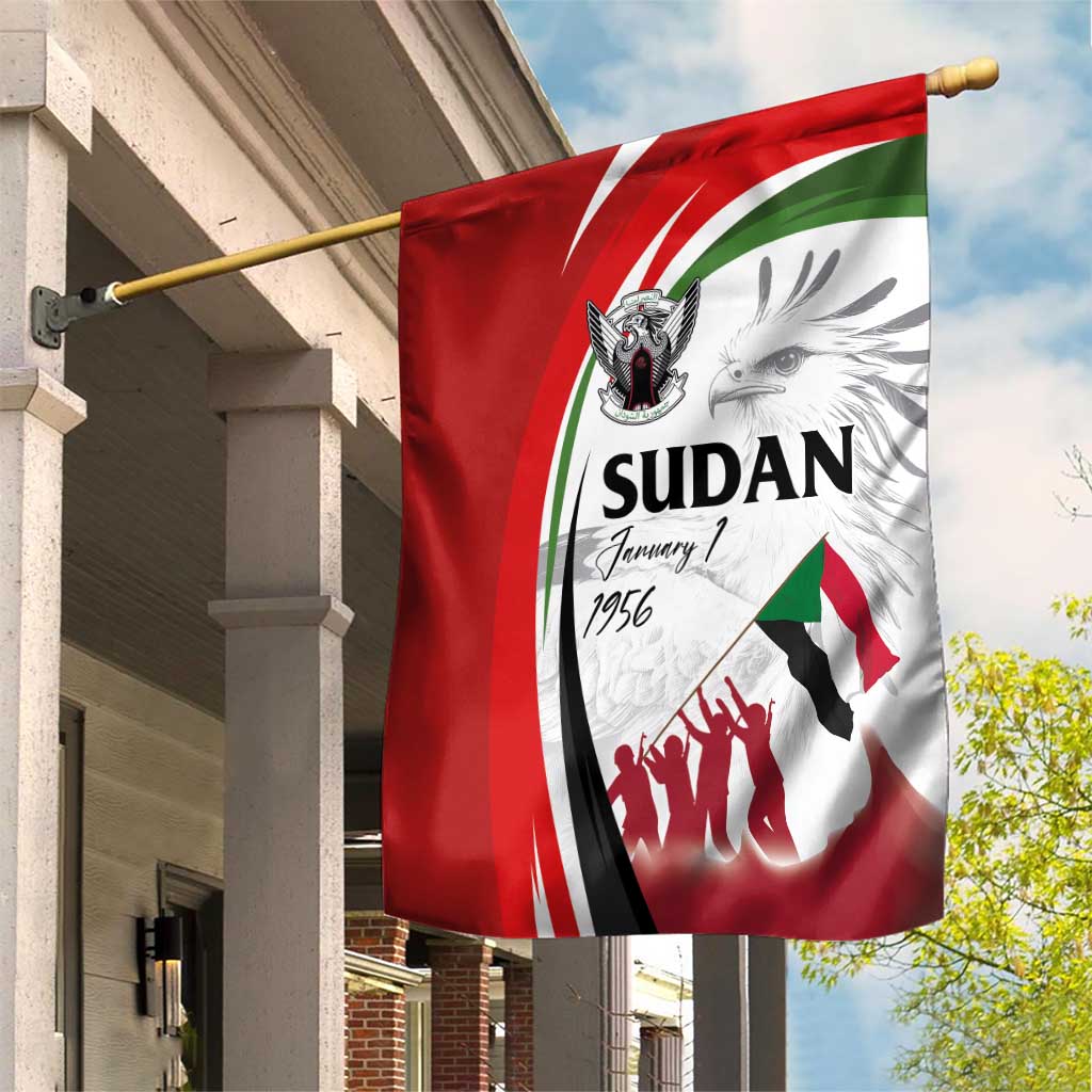 Happy Independence of Sudan Garden Flag Soldiers Fight for Homeland - Victory is ours