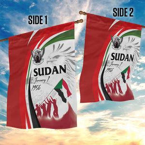 Happy Independence of Sudan Garden Flag Soldiers Fight for Homeland - Victory is ours