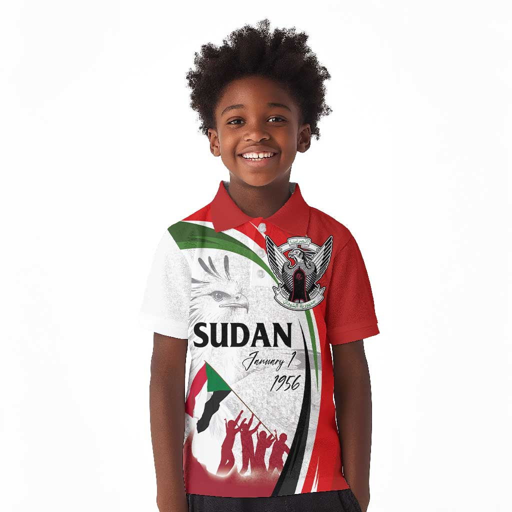 Happy Independence of Sudan Kid Polo Shirt Soldiers Fight for Homeland - Victory is ours