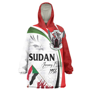 Happy Independence of Sudan Kid Wearable Blanket Hoodie Soldiers Fight for Homeland - Victory is ours