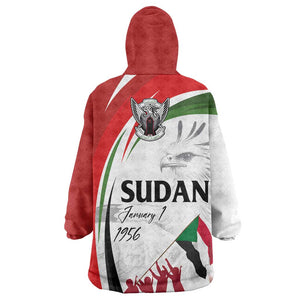 Happy Independence of Sudan Kid Wearable Blanket Hoodie Soldiers Fight for Homeland - Victory is ours