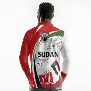 Happy Independence of Sudan Long Sleeve Polo Shirt Soldiers Fight for Homeland - Victory is ours