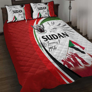 Happy Independence of Sudan Quilt Bed Set Soldiers Fight for Homeland - Victory is ours