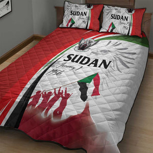 Happy Independence of Sudan Quilt Bed Set Soldiers Fight for Homeland - Victory is ours