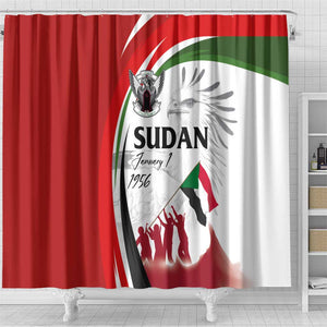 Happy Independence of Sudan Shower Curtain Soldiers Fight for Homeland - Victory is ours