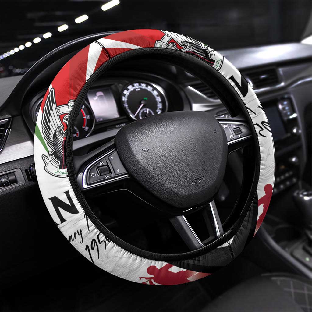 Happy Independence of Sudan Steering Wheel Cover Soldiers Fight for Homeland - Victory is ours