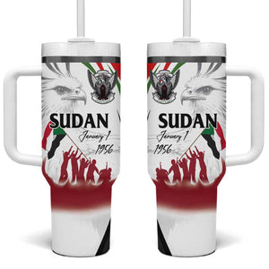 Happy Independence of Sudan Tumbler With Handle Soldiers Fight for Homeland - Victory is ours