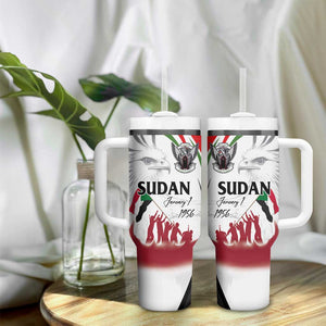 Happy Independence of Sudan Tumbler With Handle Soldiers Fight for Homeland - Victory is ours