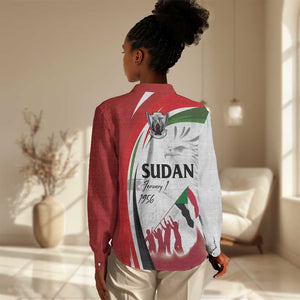 Happy Independence of Sudan Women Casual Shirt Soldiers Fight for Homeland - Victory is ours