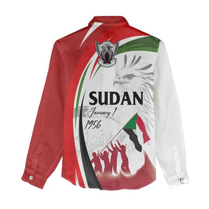 Happy Independence of Sudan Women Casual Shirt Soldiers Fight for Homeland - Victory is ours