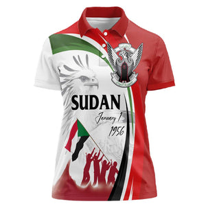 Happy Independence of Sudan Women Polo Shirt Soldiers Fight for Homeland - Victory is ours