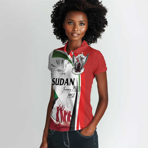 Happy Independence of Sudan Women Polo Shirt Soldiers Fight for Homeland - Victory is ours