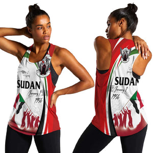 Happy Independence of Sudan Women Racerback Tank Soldiers Fight for Homeland - Victory is ours