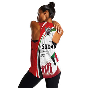 Happy Independence of Sudan Women Racerback Tank Soldiers Fight for Homeland - Victory is ours