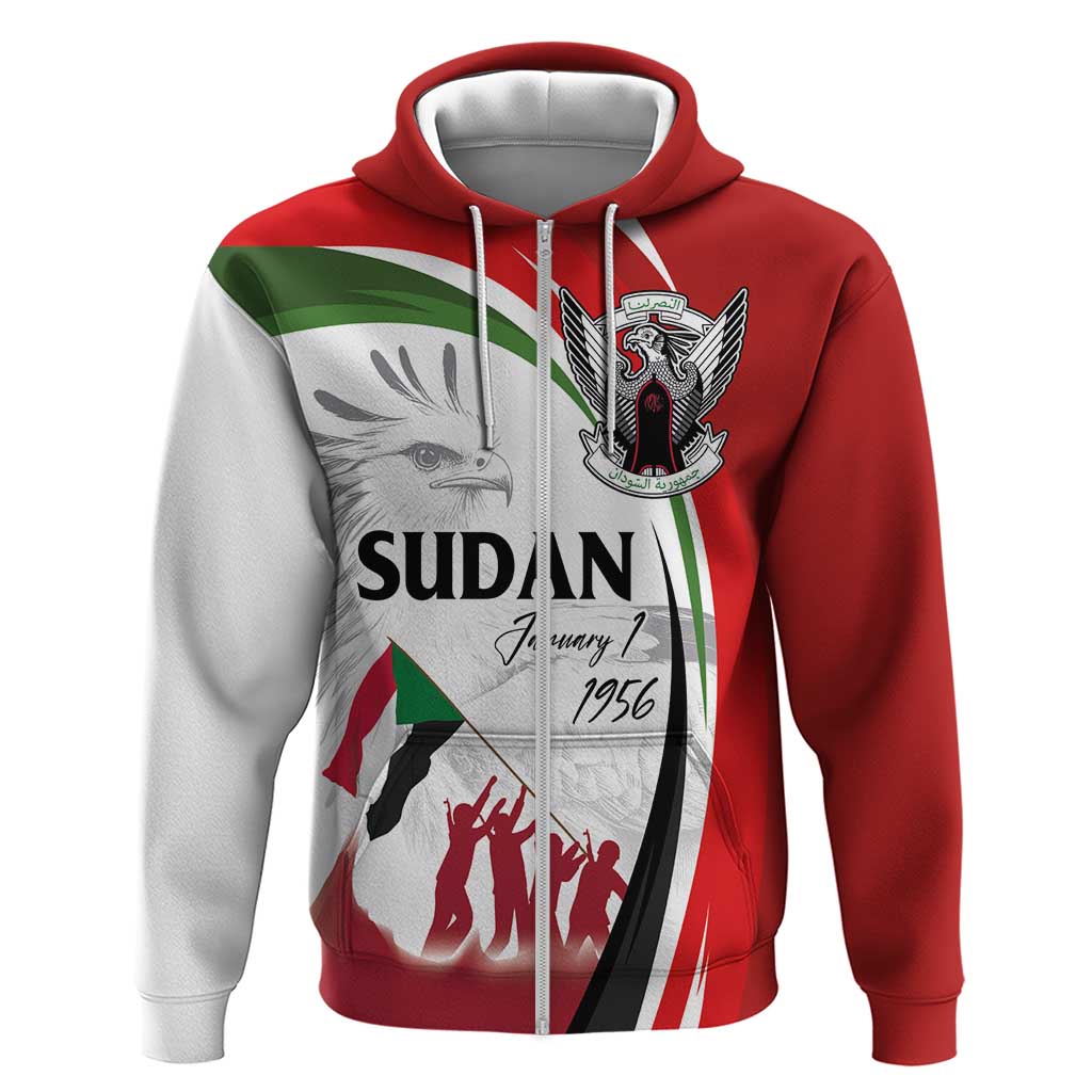 Happy Independence of Sudan Zip Hoodie Soldiers Fight for Homeland - Victory is ours