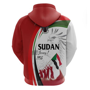 Happy Independence of Sudan Zip Hoodie Soldiers Fight for Homeland - Victory is ours