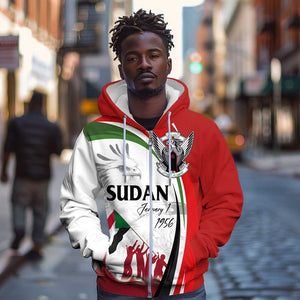 Happy Independence of Sudan Zip Hoodie Soldiers Fight for Homeland - Victory is ours