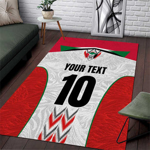 Custom Sudan Football Area Rug Wings of Victory - Go Falcons of Jediane