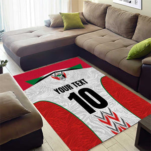 Custom Sudan Football Area Rug Wings of Victory - Go Falcons of Jediane