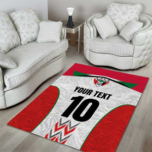 Custom Sudan Football Area Rug Wings of Victory - Go Falcons of Jediane