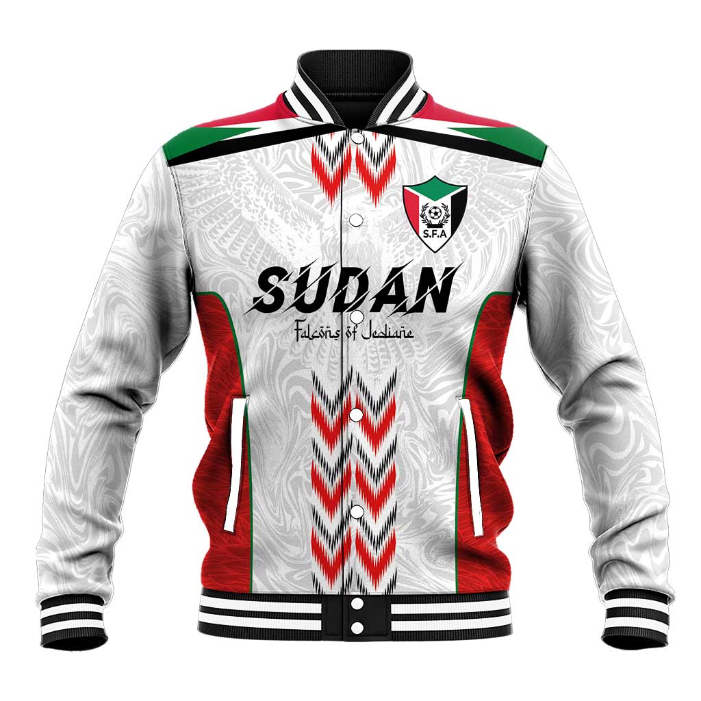 Custom Sudan Football Baseball Jacket Wings of Victory - Go Falcons of Jediane