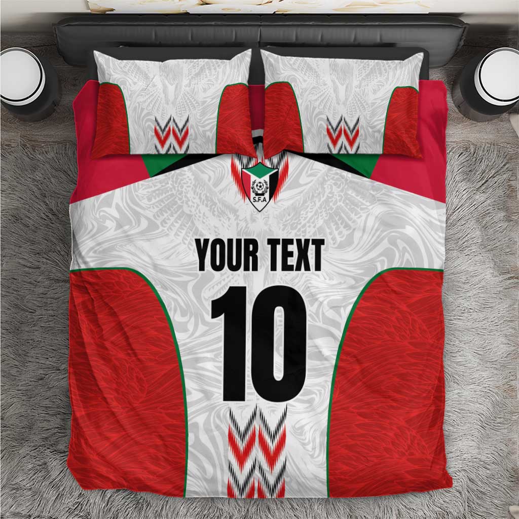 Custom Sudan Football Bedding Set Wings of Victory - Go Falcons of Jediane