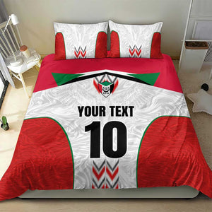 Custom Sudan Football Bedding Set Wings of Victory - Go Falcons of Jediane