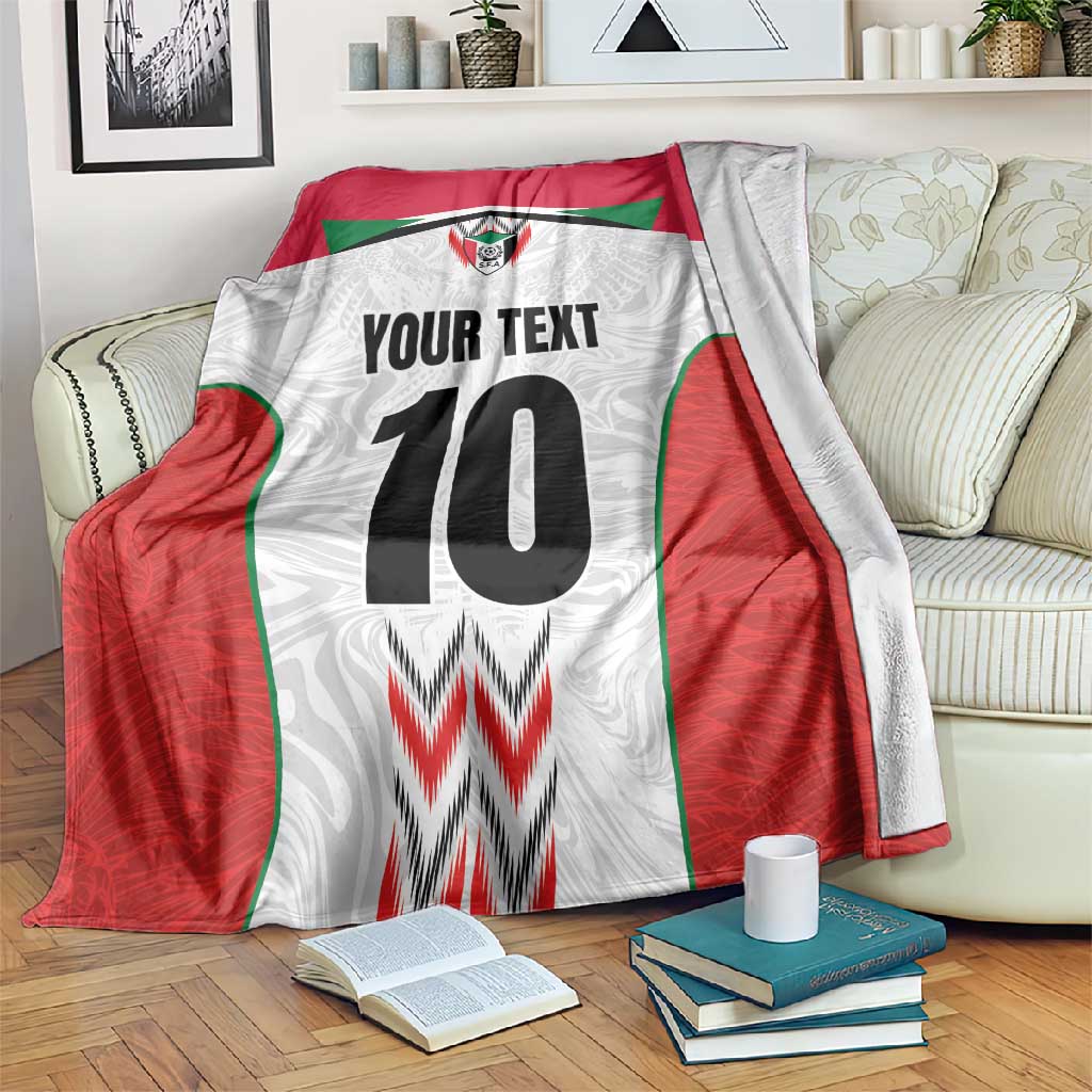 Custom Sudan Football Blanket Wings of Victory - Go Falcons of Jediane