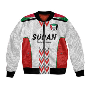 Custom Sudan Football Bomber Jacket Wings of Victory - Go Falcons of Jediane