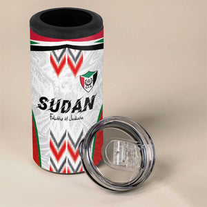 Custom Sudan Football 4 in 1 Can Cooler Tumbler Wings of Victory - Go Falcons of Jediane