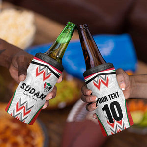 Custom Sudan Football 4 in 1 Can Cooler Tumbler Wings of Victory - Go Falcons of Jediane