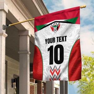 Custom Sudan Football Garden Flag Wings of Victory - Go Falcons of Jediane