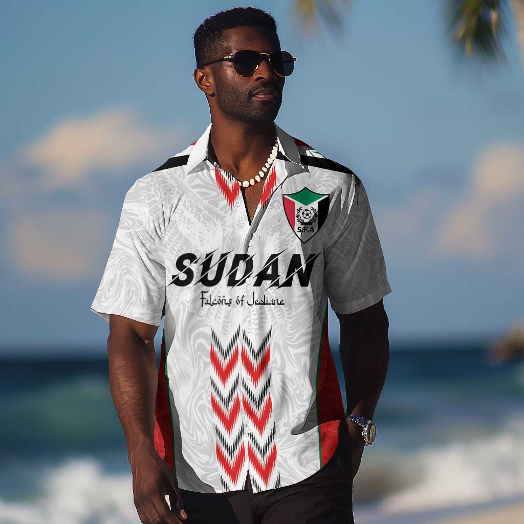 Custom Sudan Football Hawaiian Shirt Wings of Victory - Go Falcons of Jediane