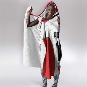 Custom Sudan Football Hooded Blanket Wings of Victory - Go Falcons of Jediane