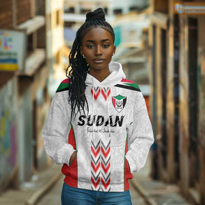 Custom Sudan Football Hoodie Wings of Victory - Go Falcons of Jediane