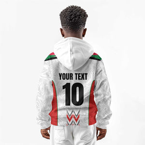 Custom Sudan Football Kid Hoodie Wings of Victory - Go Falcons of Jediane