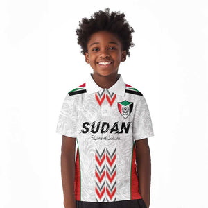 Custom Sudan Football Kid Polo Shirt Wings of Victory - Go Falcons of Jediane