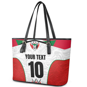 Custom Sudan Football Leather Tote Bag Wings of Victory - Go Falcons of Jediane