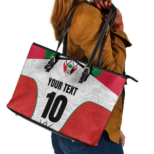 Custom Sudan Football Leather Tote Bag Wings of Victory - Go Falcons of Jediane