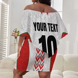 Custom Sudan Football Off Shoulder Short Dress Wings of Victory - Go Falcons of Jediane