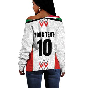 Custom Sudan Football Off Shoulder Sweater Wings of Victory - Go Falcons of Jediane