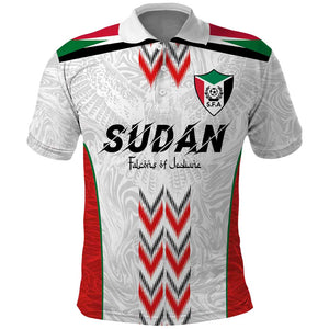 Custom Sudan Football Polo Shirt Wings of Victory - Go Falcons of Jediane