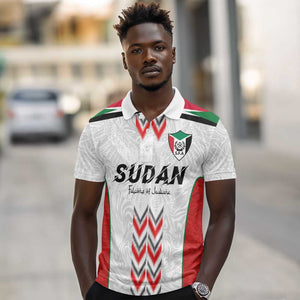 Custom Sudan Football Polo Shirt Wings of Victory - Go Falcons of Jediane